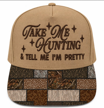 Camo patchwork hat preorder
