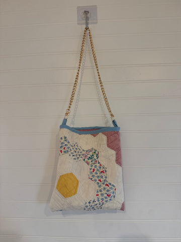Pink flower garden purse